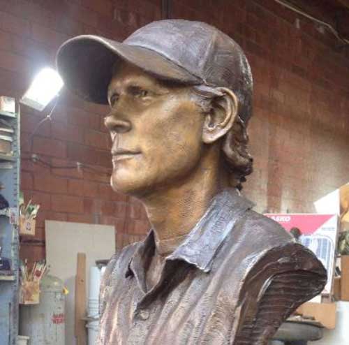 Bronze bust of Ron Howard commissioned by the Television Academy (Emmys) Hall of Fame. Sculptor Richard Becker