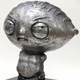 Stainless steel and granite bust of Stewie Griffin and Seth MacFarlane. Seth's birthday gift from Fox. Commission of Richard Becker