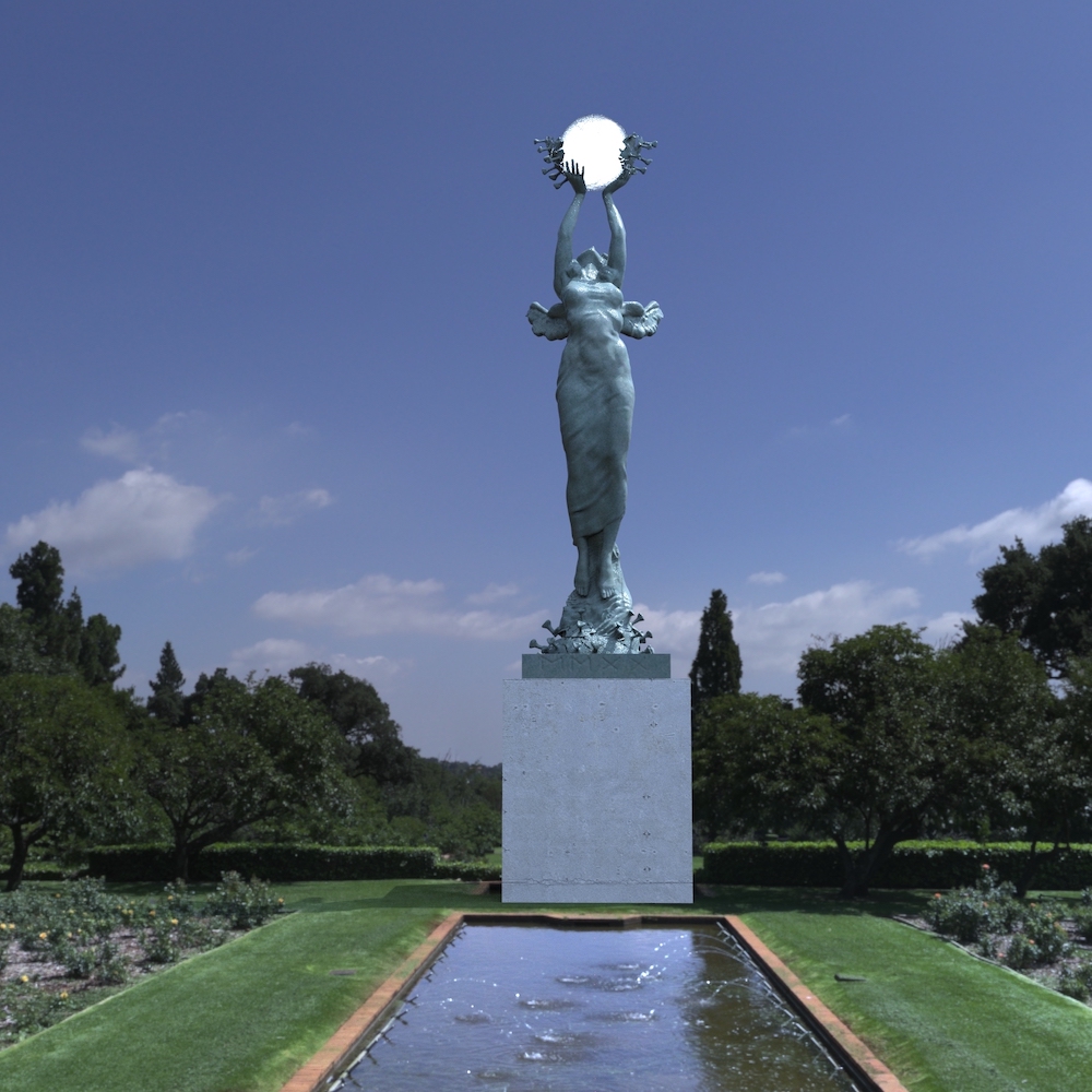 covid coronavirus monument to frontline workers front sculpture
