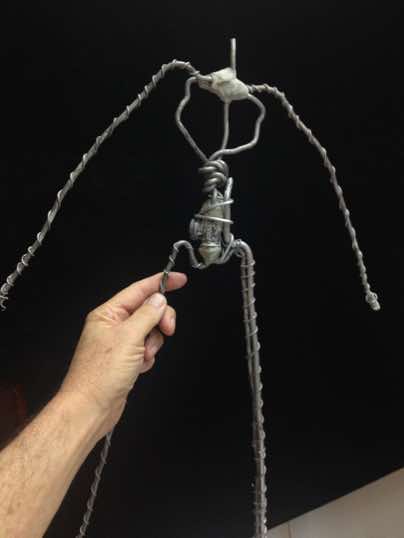 Aluminum wire, pipe T, epoxy putty