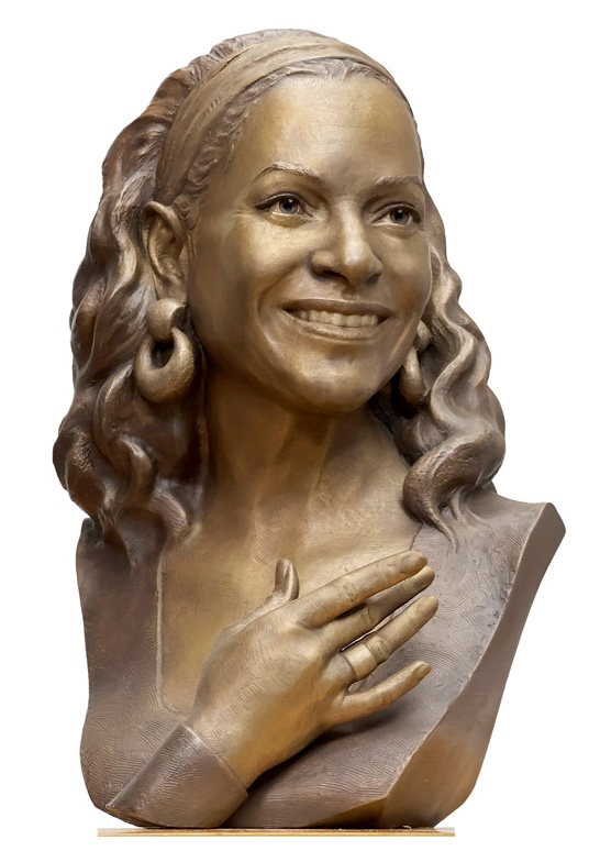 Bust of Debbie Allen for Television Academy Hall of Fame. Sculpted by Richard Becker, FNSS