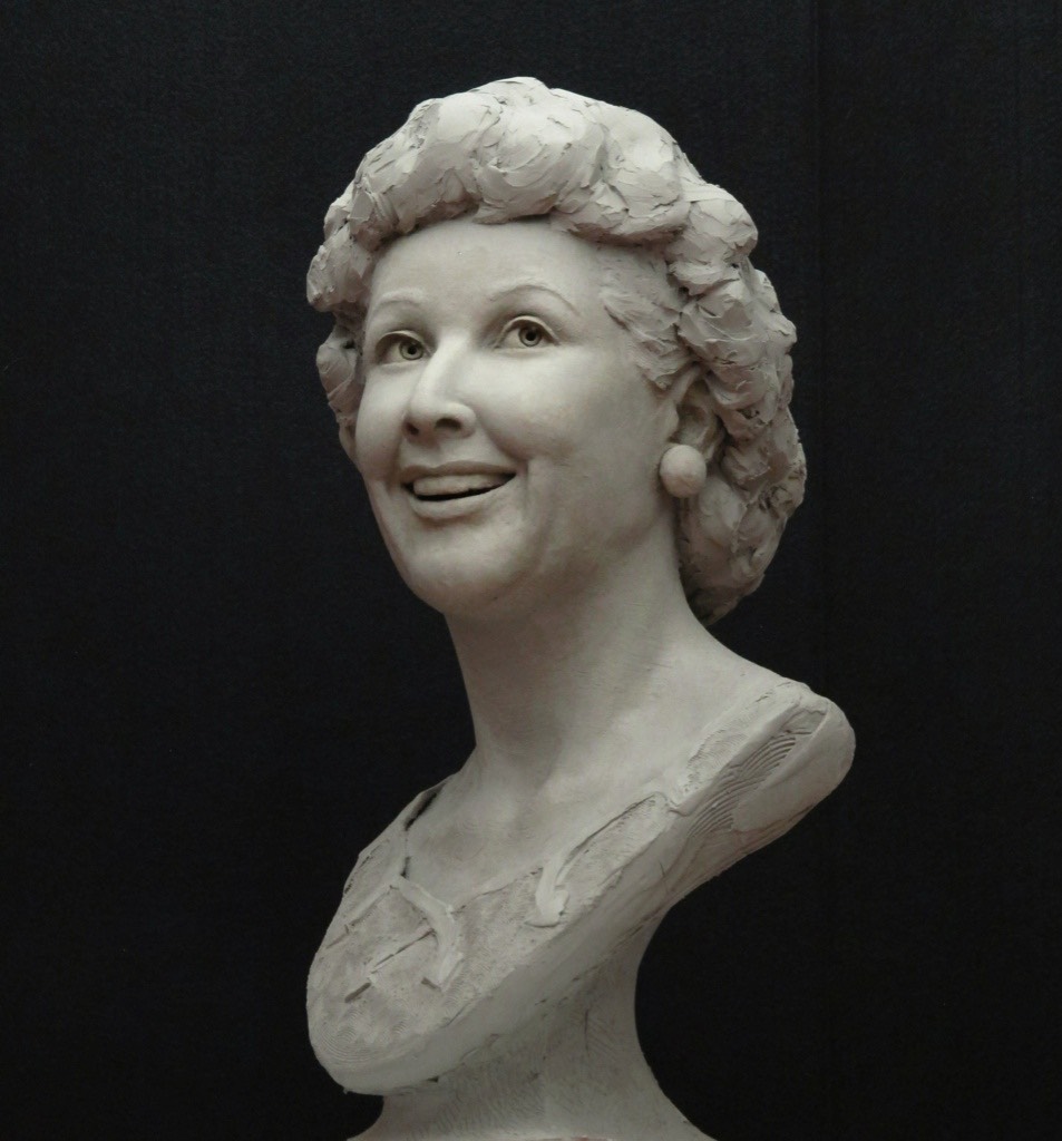 Vivian Vance custom Bust sculpt in clay for Emmys Hall of Fame