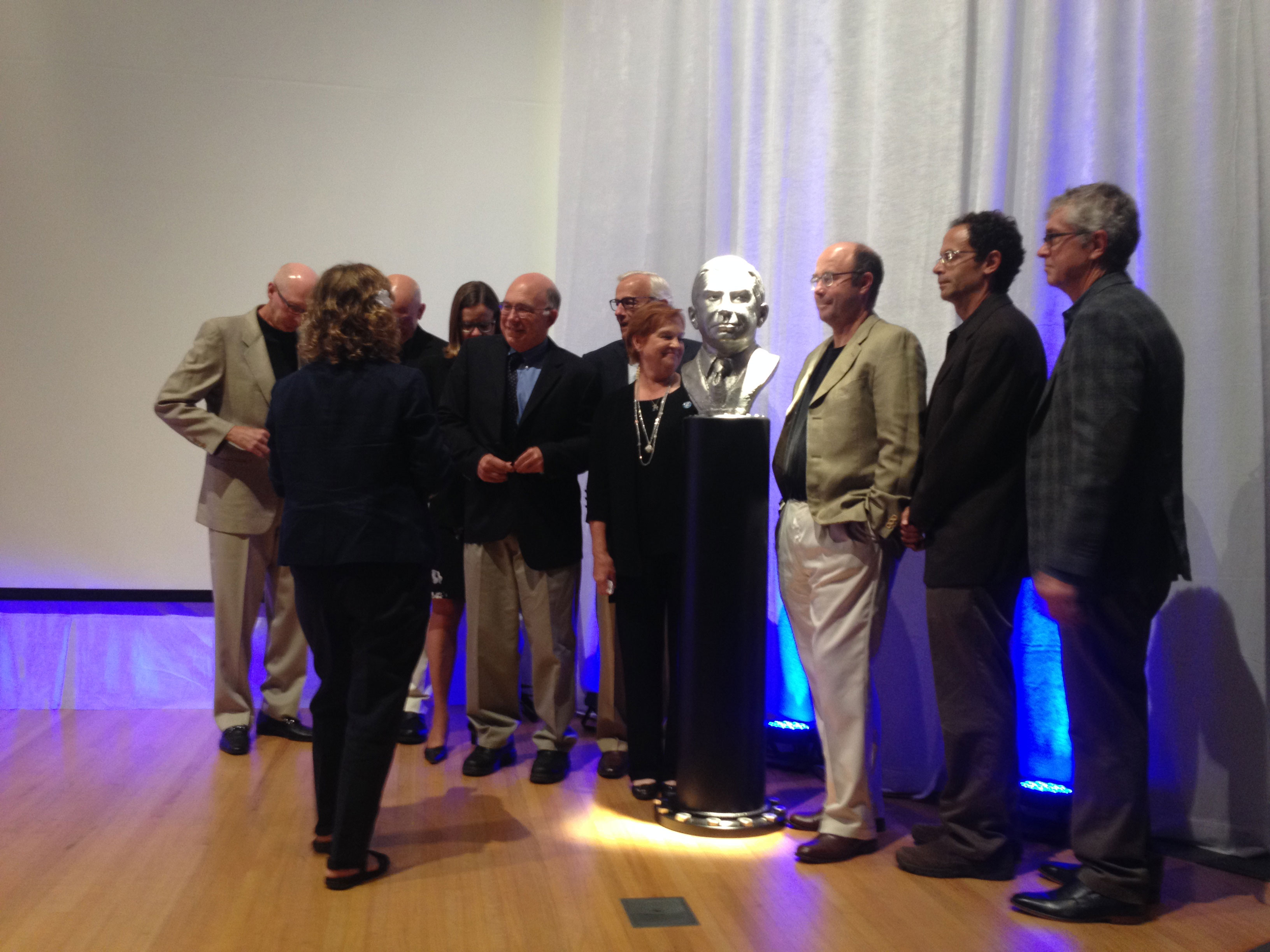 Sam Skaggs Stainless Steel bust Unveiled at TSRI La Jolla with Family and Staff