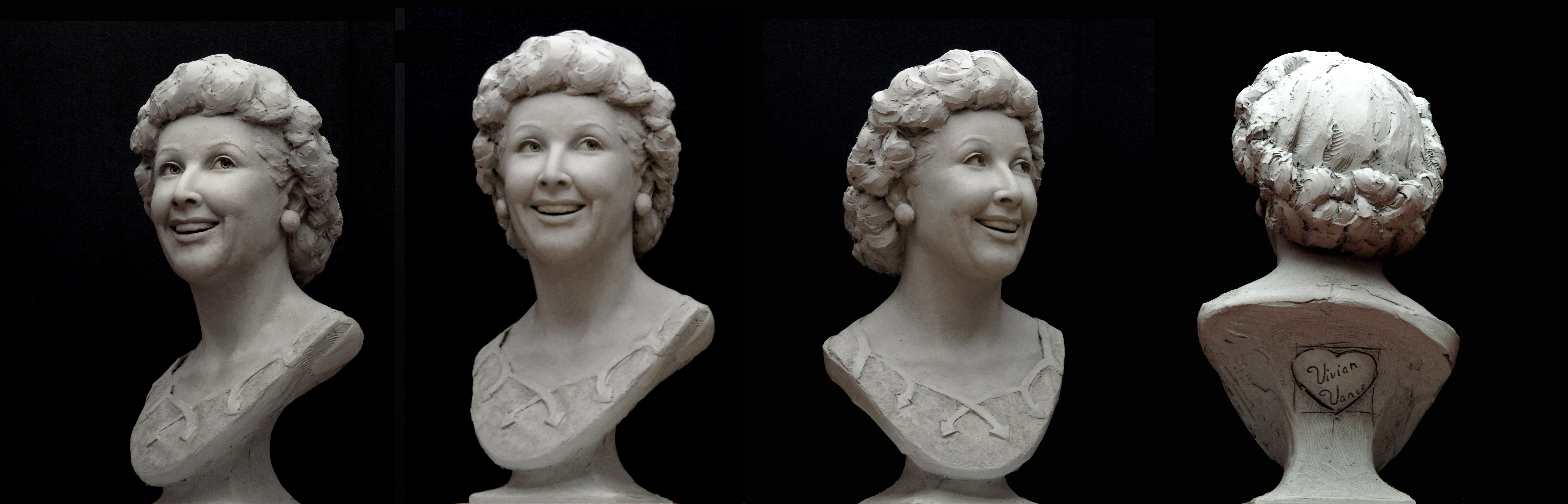 Vivian Vance Bust sculpt in clay