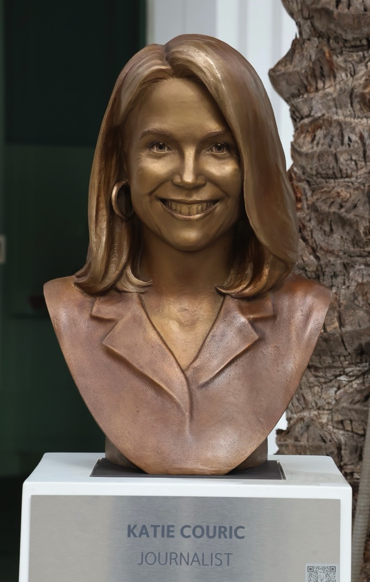 Katie Couric Bust installed at Television Academy Hall of Fame Headquarters, Hollywood, CA